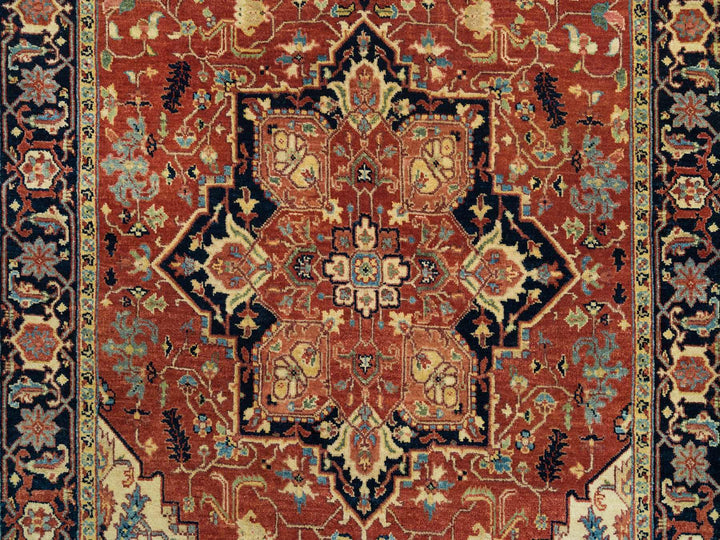 4'0" x 10'1" New Hand Knotted Red Wool Runner Oriental Rug - MOA10265463