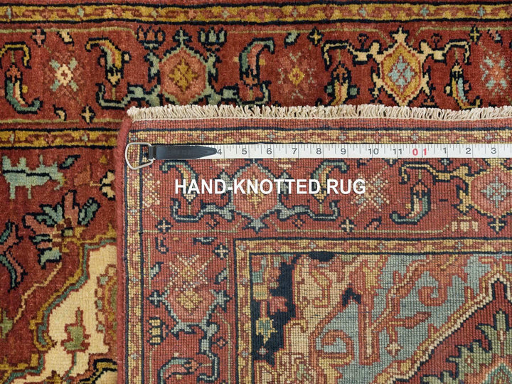 2'6" x 10'1" New Hand Knotted Red Wool Runner Oriental Rug - MOA10265466