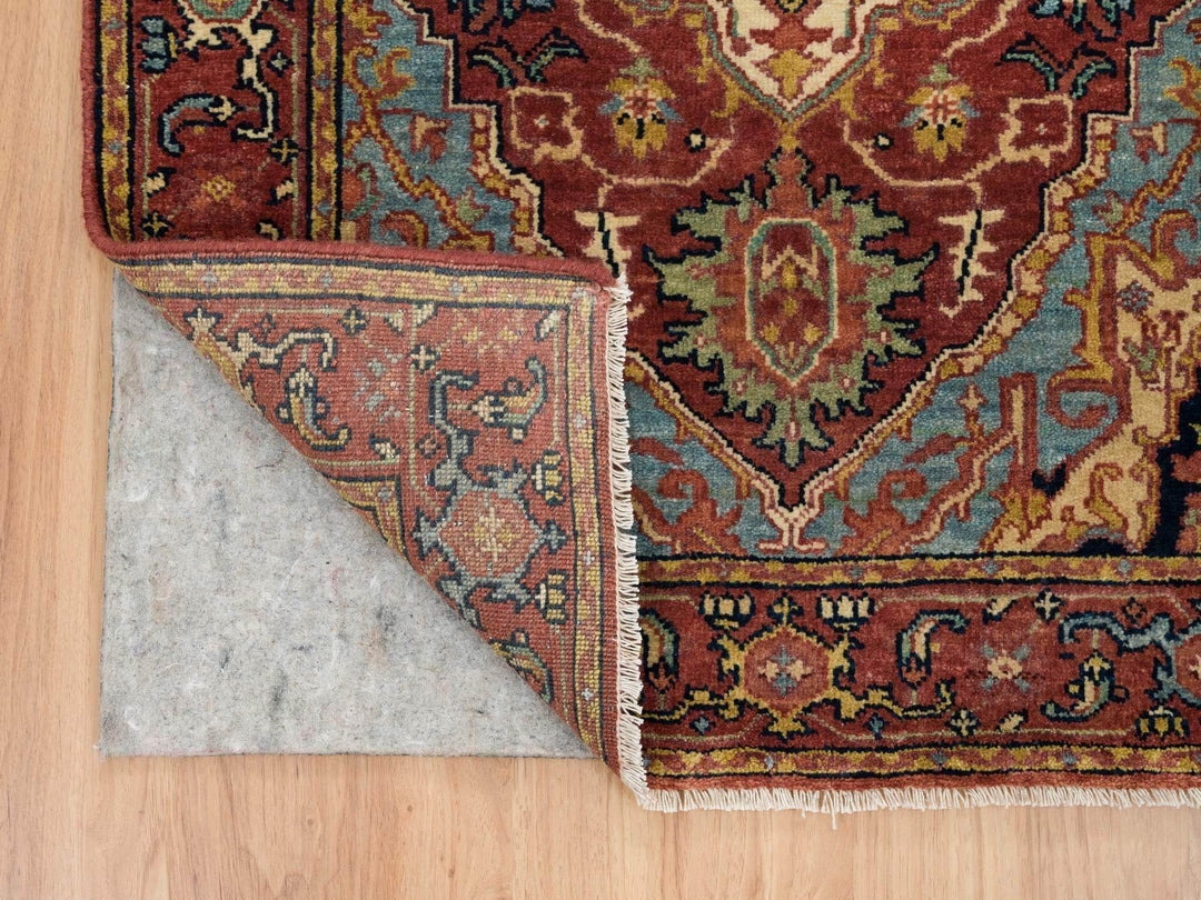 2'7" x 18'0" New Hand Knotted Red Wool Runner Oriental Rug - MOA10265470