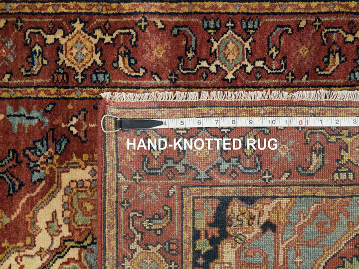 2'7" x 18'0" New Hand Knotted Red Wool Runner Oriental Rug - MOA10265470