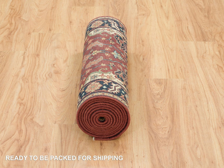 2'8" x 12'0" New Hand Knotted Red Wool Runner Oriental Rug - MOA10265471