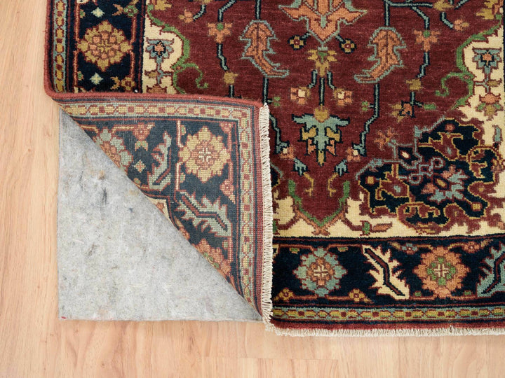 2'7" x 12'0" New Hand Knotted Red Wool Runner Oriental Rug - MOA10265473
