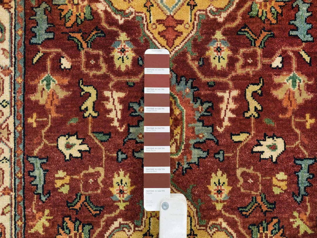 2'7" x 12'0" New Hand Knotted Red Wool Runner Oriental Rug - MOA10265476