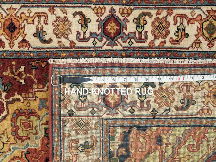 2'7" x 12'0" New Hand Knotted Red Wool Runner Oriental Rug - MOA10265476