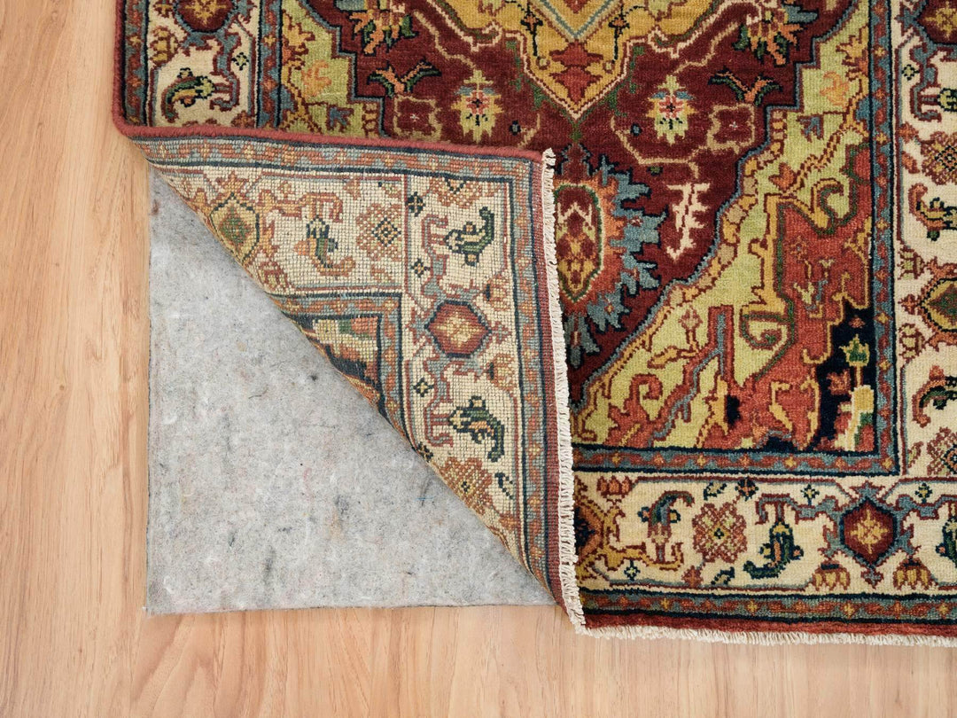 2'7" x 12'1" New Hand Knotted Red Wool Runner Oriental Rug - MOA10265478