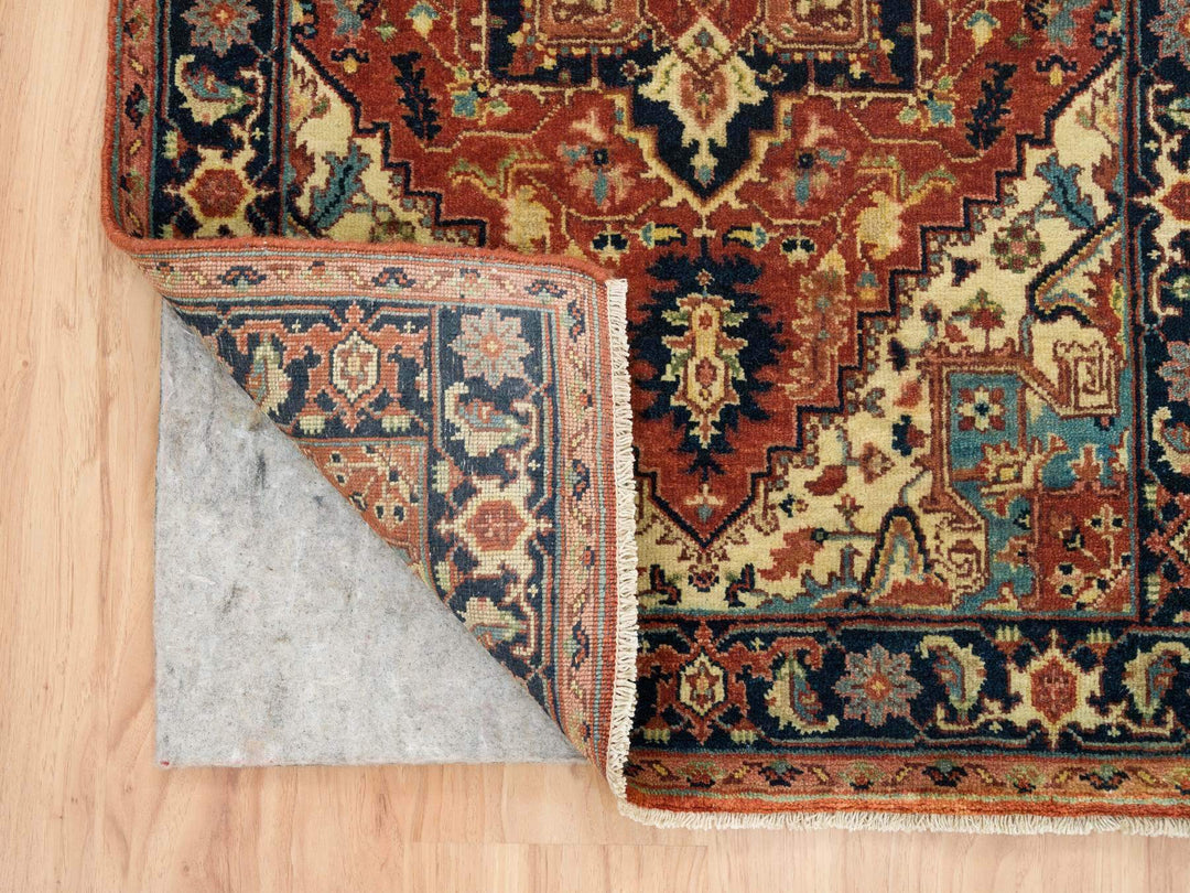 2'7" x 12'1" New Hand Knotted Red Wool Runner Oriental Rug - MOA10265482