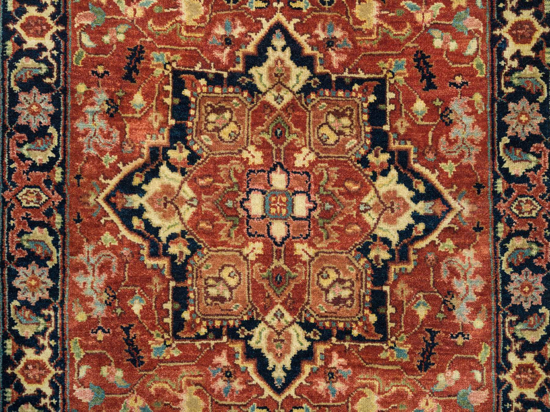 2'7" x 12'1" New Hand Knotted Red Wool Runner Oriental Rug - MOA10265482