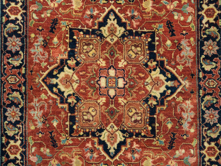 2'7" x 12'1" New Hand Knotted Red Wool Runner Oriental Rug - MOA10265482