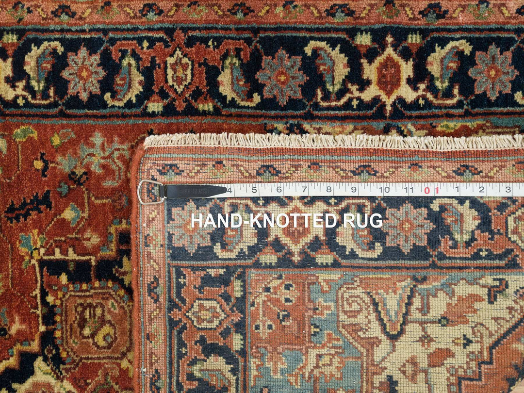 2'7" x 12'1" New Hand Knotted Red Wool Runner Oriental Rug - MOA10265482