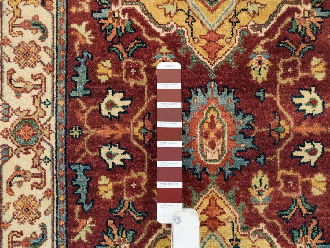 2'7" x 22'0" New Hand Knotted Red Wool Runner Oriental Rug - MOA10265496