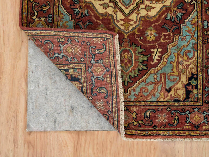 2'7" x 10'0" New Hand Knotted Red Wool Runner Oriental Rug - MOA10265503
