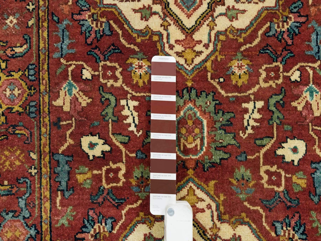 2'7" x 10'0" New Hand Knotted Red Wool Runner Oriental Rug - MOA10265503