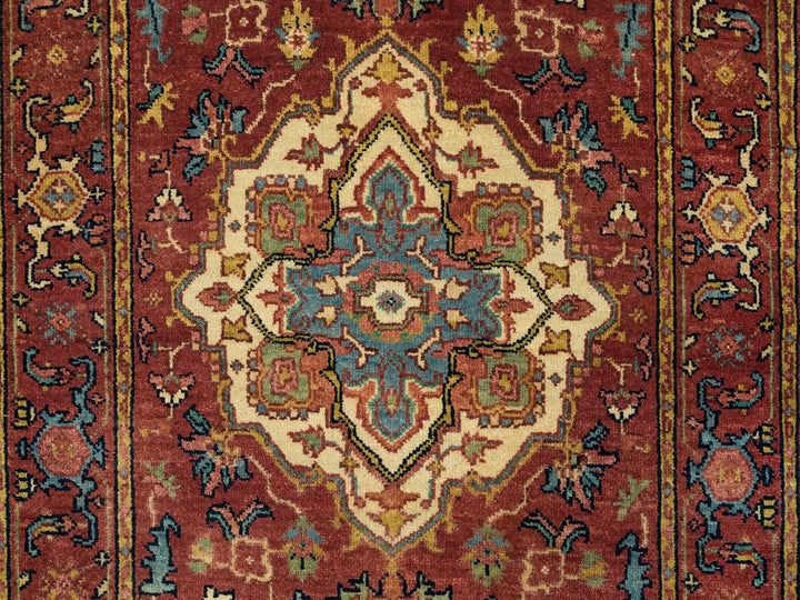 2'7" x 10'0" New Hand Knotted Red Wool Runner Oriental Rug - MOA10265503