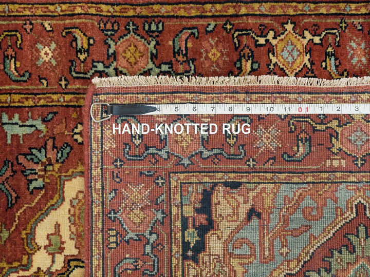 2'7" x 10'0" New Hand Knotted Red Wool Runner Oriental Rug - MOA10265503