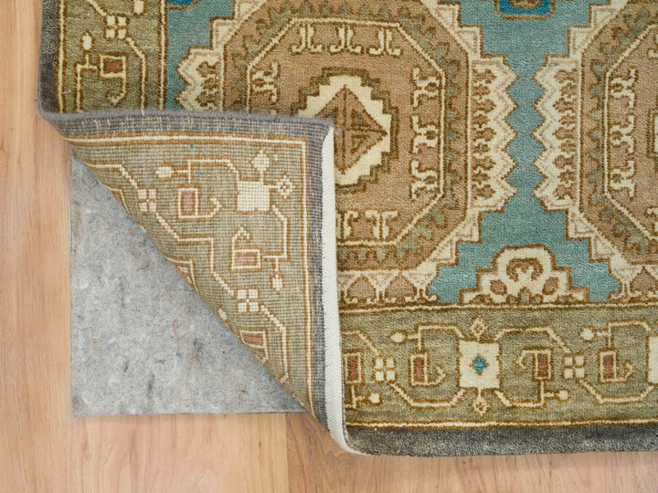 8'3" x 10'0" New Hand Knotted Green Wool Rectangle Oriental Rug - MOA10265545