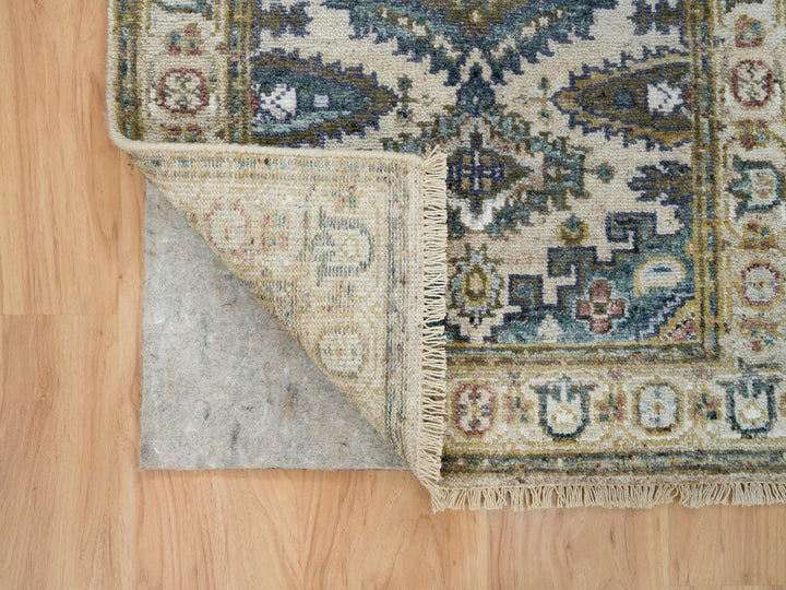 2'6" x 9'10" New Hand Knotted Ivory Wool Runner Oriental Rug - MOA10265573