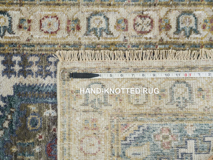 2'6" x 9'10" New Hand Knotted Ivory Wool Runner Oriental Rug - MOA10265573