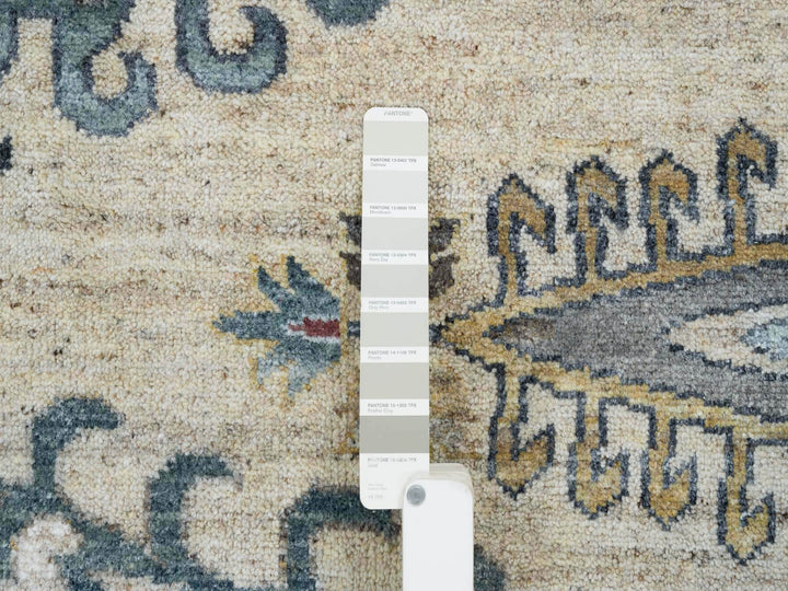 10'0" x 14'0" New Hand Knotted Ivory Wool Rectangle Oriental Rug - MOA10265595