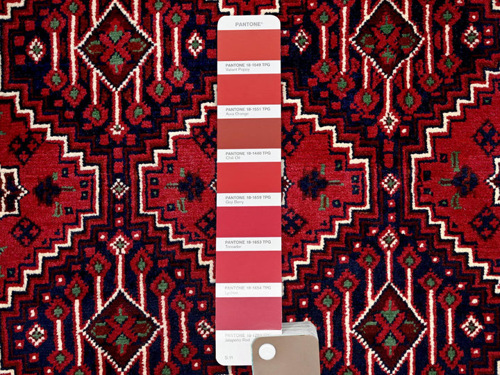 4'11" x 6'7" New Hand Knotted Red Wool Rectangle Oriental Rug - MOA102655