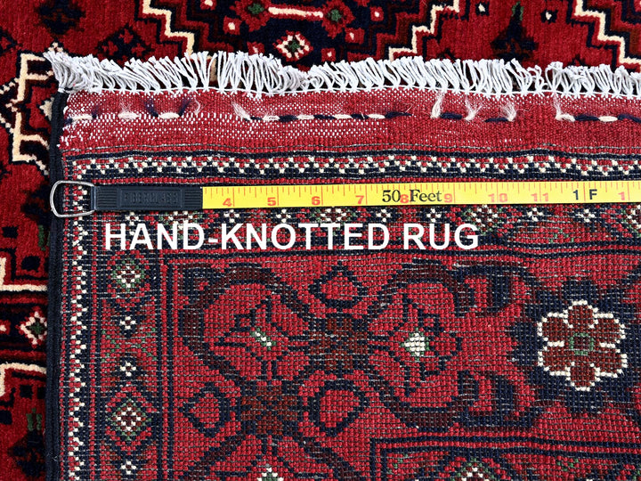 4'11" x 6'7" New Hand Knotted Red Wool Rectangle Oriental Rug - MOA102655