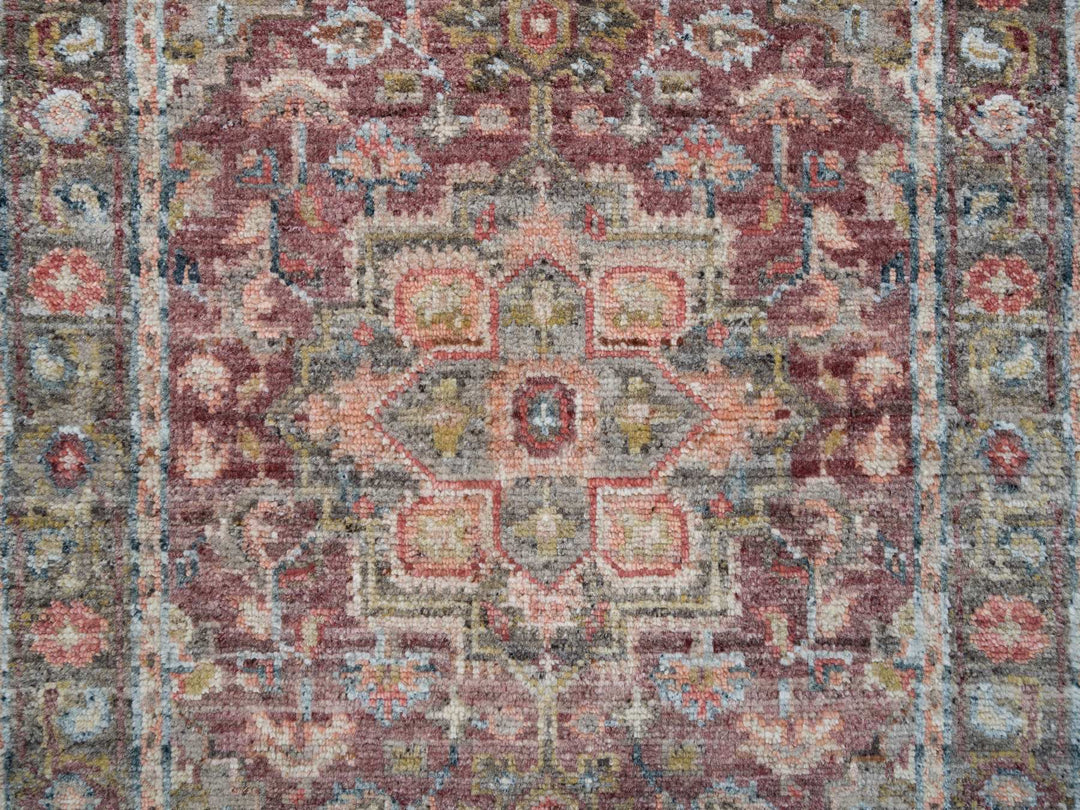2'7" x 6'0" New Hand Knotted Red Wool Runner Oriental Rug - MOA10265602