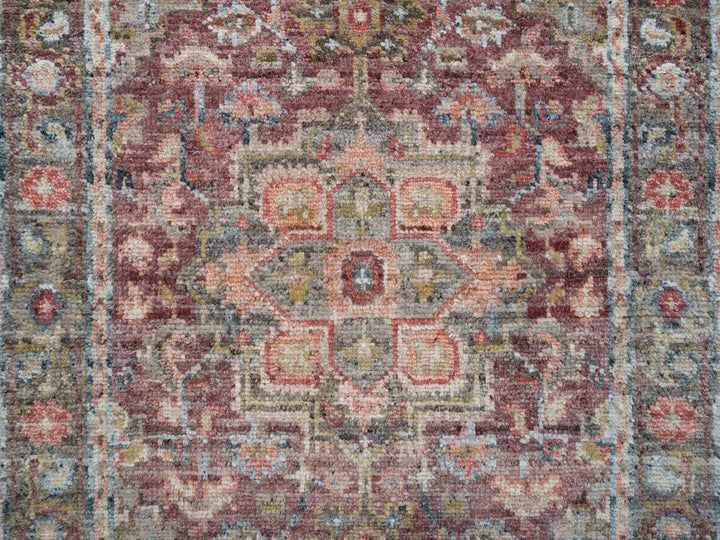 2'7" x 6'0" New Hand Knotted Red Wool Runner Oriental Rug - MOA10265602