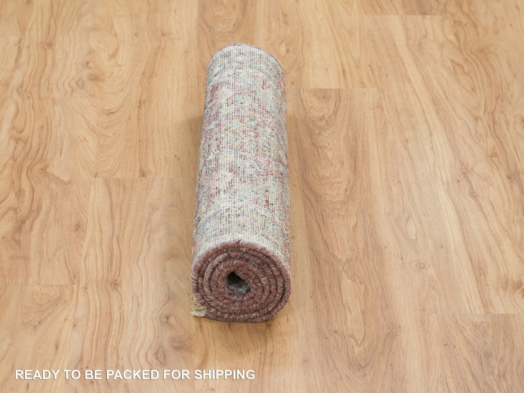 2'7" x 6'0" New Hand Knotted Red Wool Runner Oriental Rug - MOA10265602