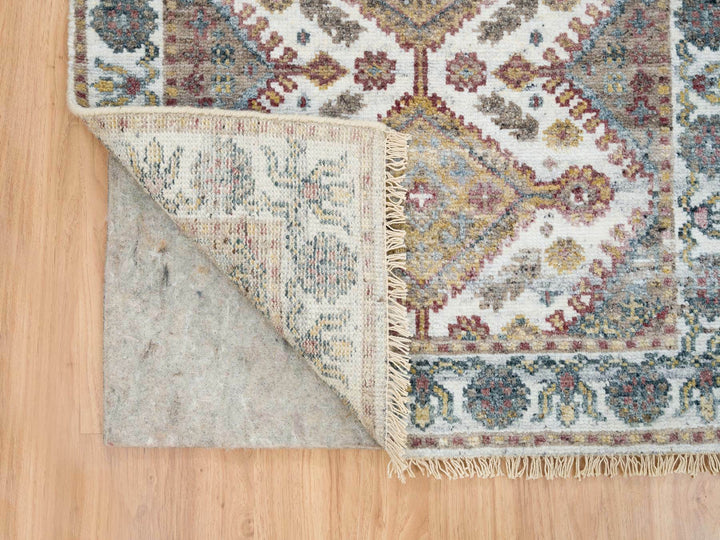 2'7" x 18'0" New Hand Knotted Ivory Wool Runner Oriental Rug - MOA10265610