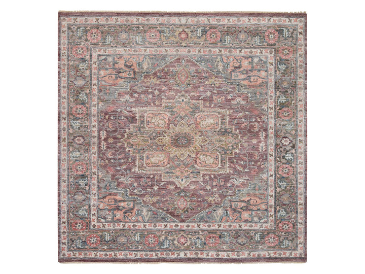 10'0" x 9'10" New Hand Knotted Red Wool Square Oriental Rug - MOA10265629