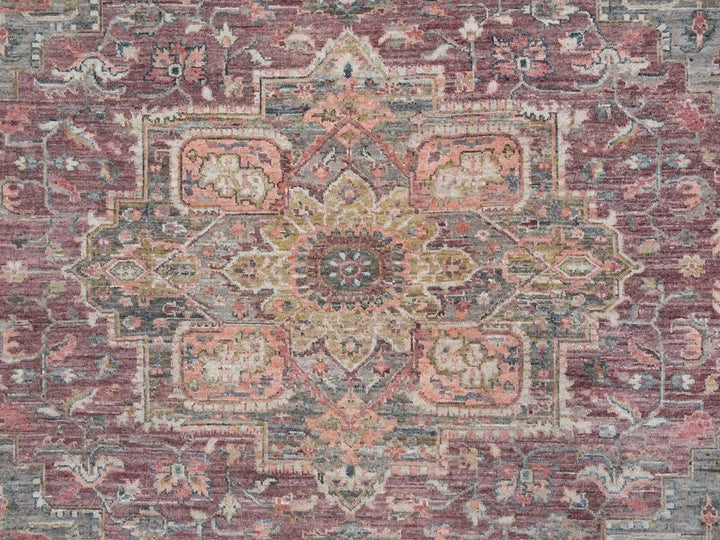 10'0" x 9'10" New Hand Knotted Red Wool Square Oriental Rug - MOA10265629