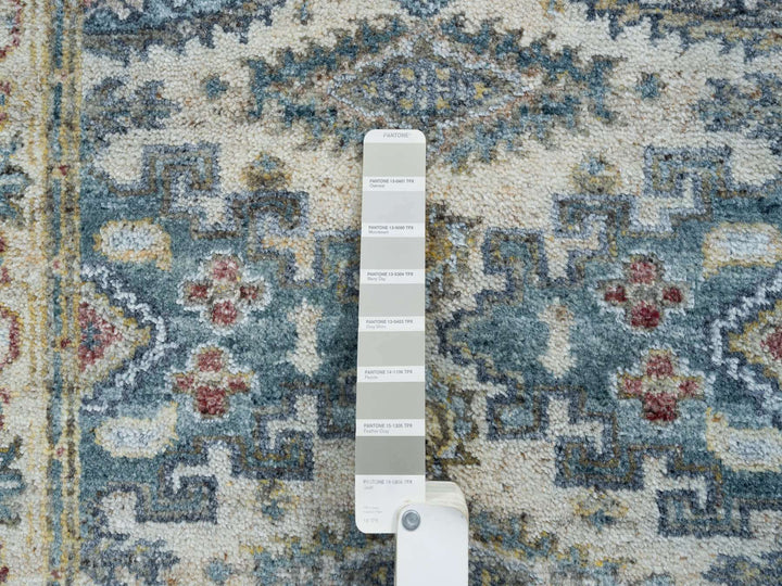 2'7" x 11'10" New Hand Knotted Ivory Wool Runner Oriental Rug - MOA10265634