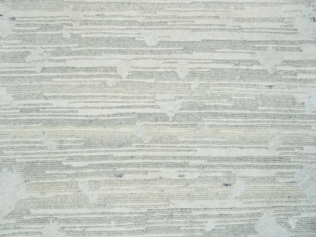 2'6" x 16'0" New Hand Knotted Ivory Wool Runner Oriental Rug - MOA10265644