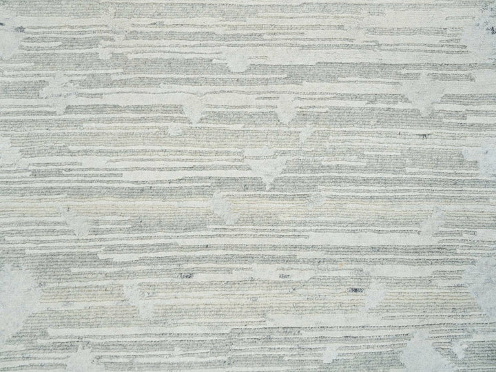 2'6" x 16'0" New Hand Knotted Ivory Wool Runner Oriental Rug - MOA10265644