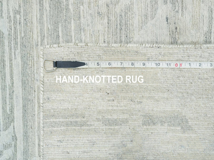 2'6" x 16'0" New Hand Knotted Ivory Wool Runner Oriental Rug - MOA10265644