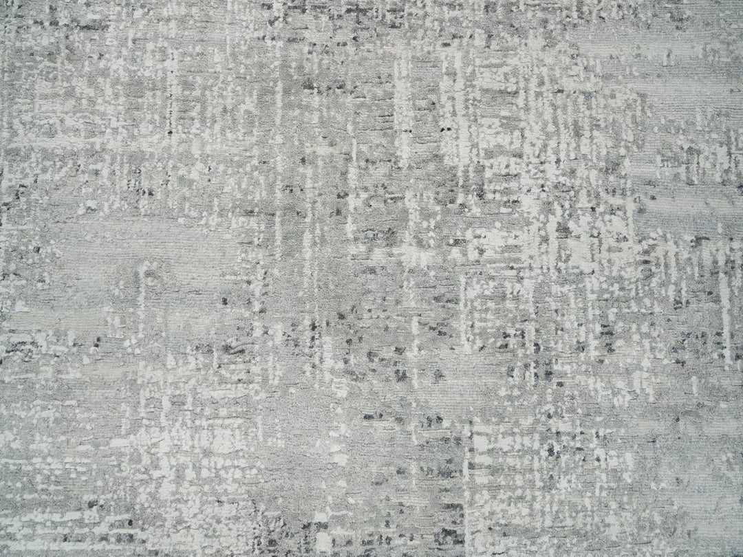 6'2" x 6'2" New Hand Knotted Grey Wool Square Oriental Rug - MOA10265657