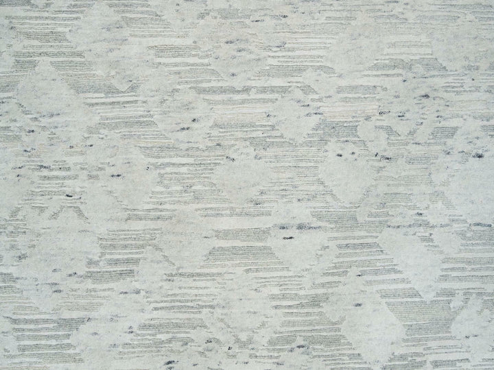 6'1" x 6'1" New Hand Knotted Grey Wool Square Oriental Rug - MOA10265658