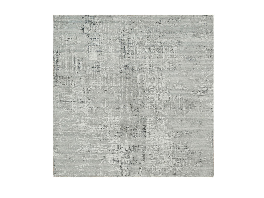 6'1" x 6'2" New Hand Knotted Grey Wool Square Oriental Rug - MOA10265659