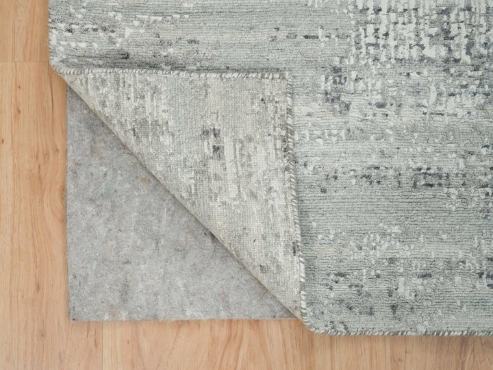 6'1" x 6'2" New Hand Knotted Grey Wool Square Oriental Rug - MOA10265659