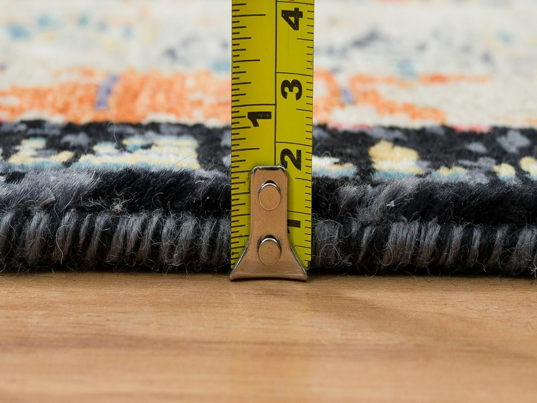 2'2" x 3'2" New Hand Knotted Orange Wool Rectangle Oriental Rug - MOA10265698