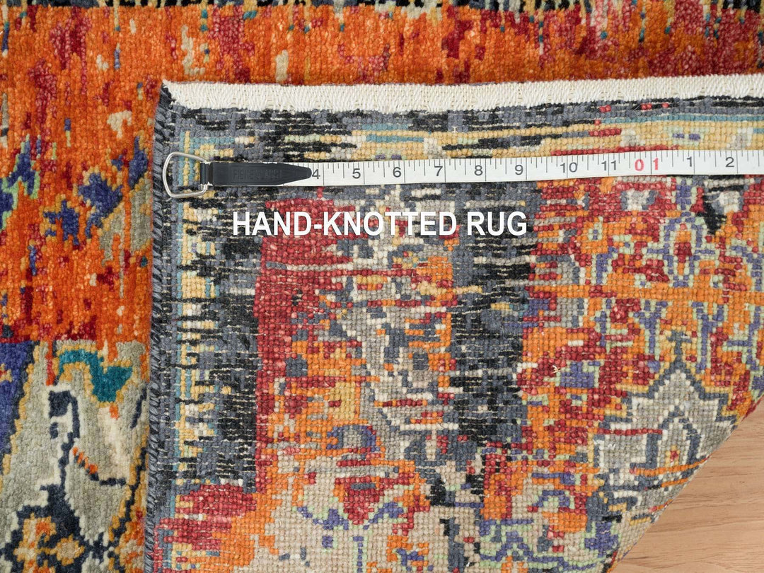 2'2" x 3'2" New Hand Knotted Orange Wool Rectangle Oriental Rug - MOA10265698