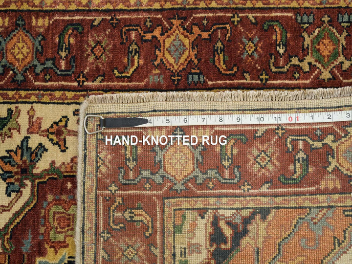 2'7" x 20'0" New Hand Knotted Ivory Wool Runner Oriental Rug - MOA10265709