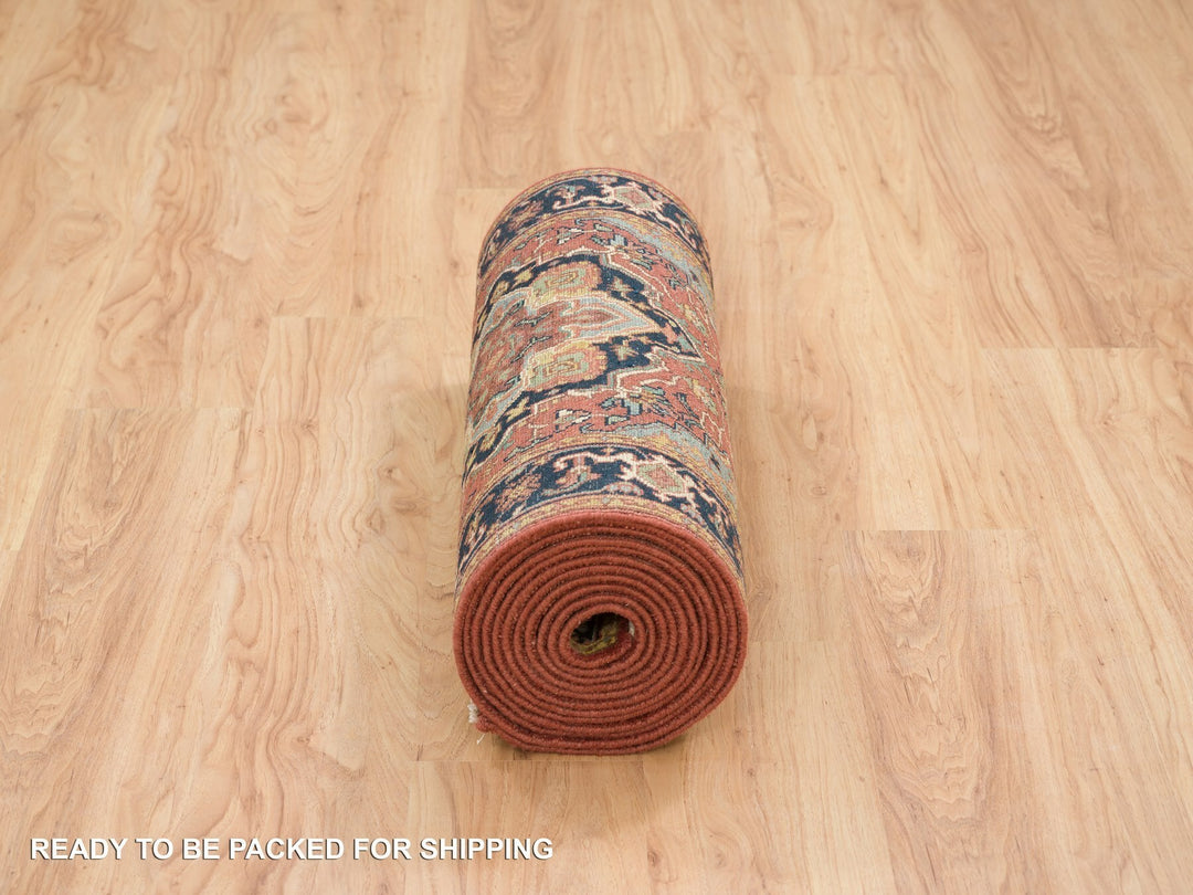 2'6" x 18'0" New Hand Knotted Red Wool Runner Oriental Rug - MOA10265712