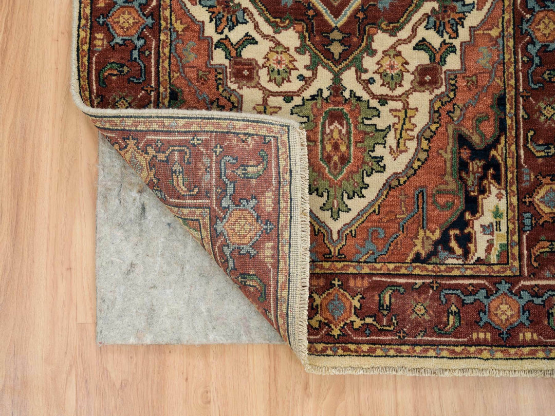 2'6" x 18'0" New Hand Knotted Ivory Wool Runner Oriental Rug - MOA10265714