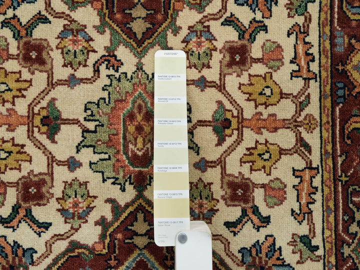 2'6" x 18'0" New Hand Knotted Ivory Wool Runner Oriental Rug - MOA10265714