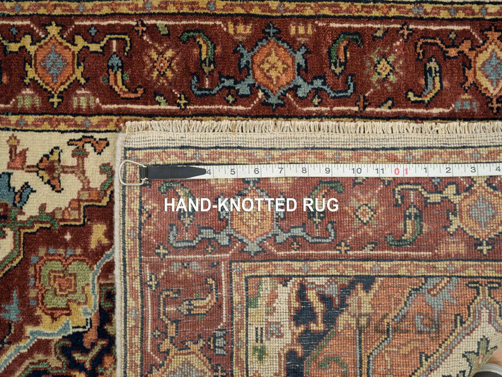 2'6" x 18'0" New Hand Knotted Ivory Wool Runner Oriental Rug - MOA10265714