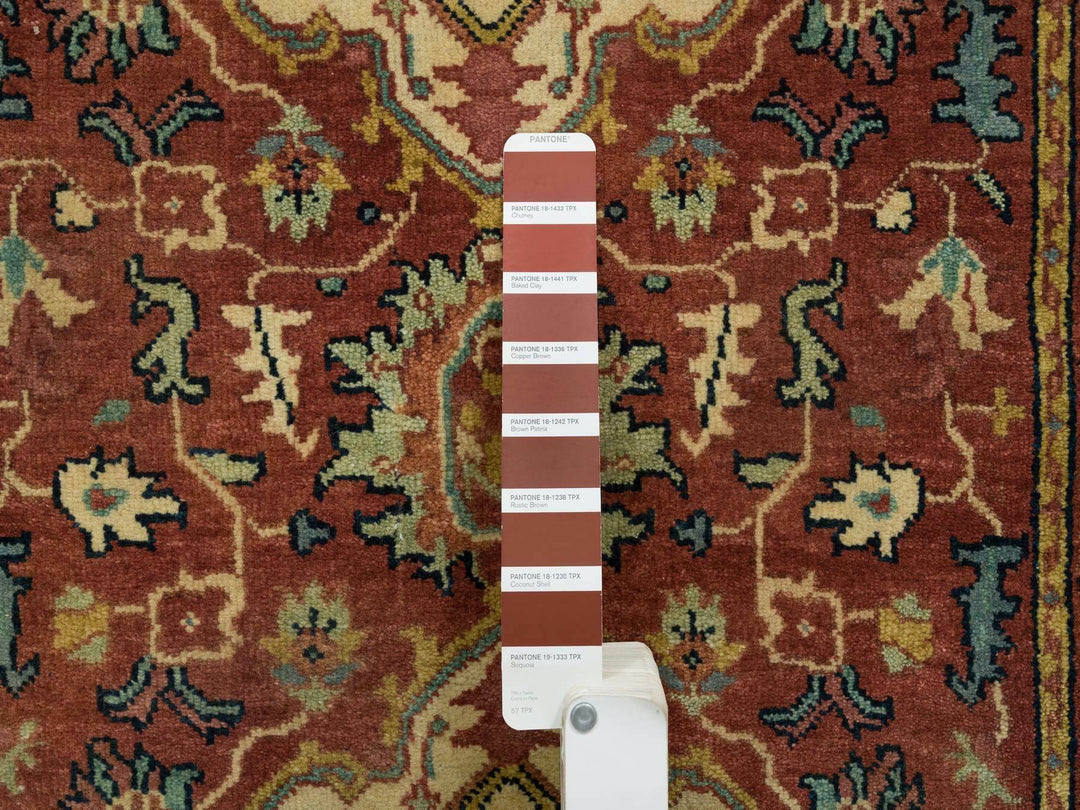 2'7" x 16'2" New Hand Knotted Red Wool Runner Oriental Rug - MOA10265721