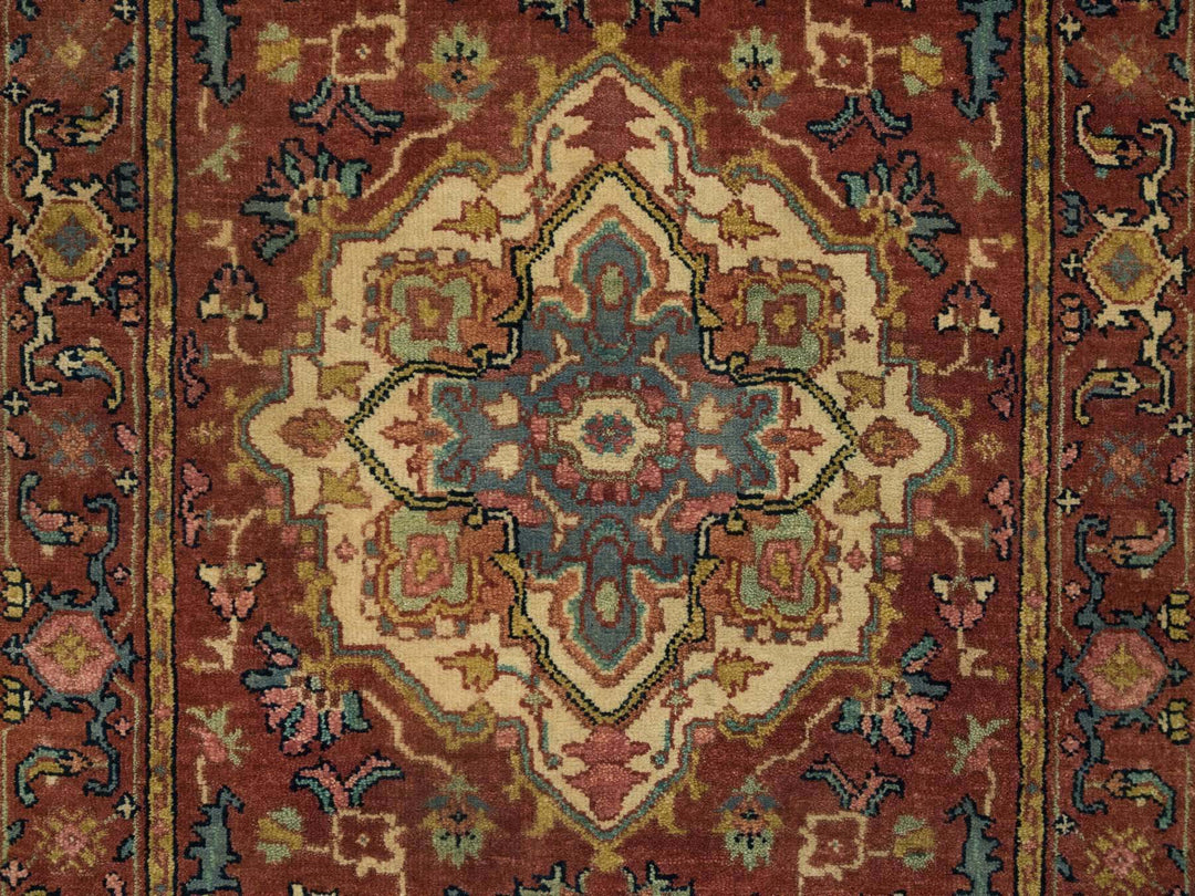 2'7" x 16'2" New Hand Knotted Red Wool Runner Oriental Rug - MOA10265721
