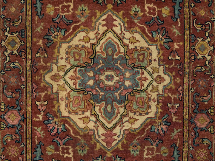 2'7" x 16'2" New Hand Knotted Red Wool Runner Oriental Rug - MOA10265721