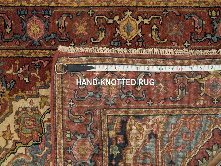 2'7" x 16'2" New Hand Knotted Red Wool Runner Oriental Rug - MOA10265721