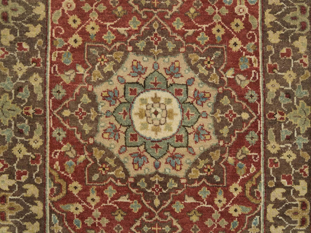 2'7" x 20'1" New Hand Knotted Red Wool Runner Oriental Rug - MOA10265729